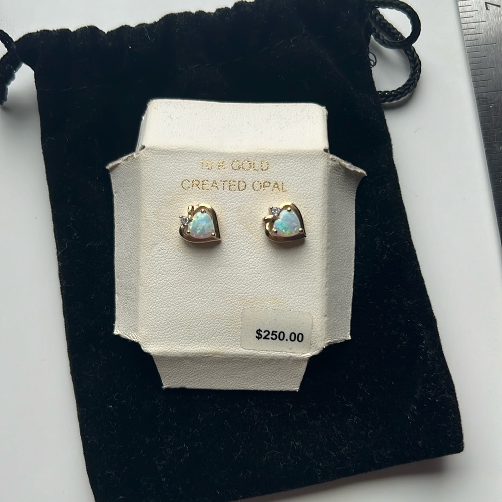 Opal earrings on 10k Gold